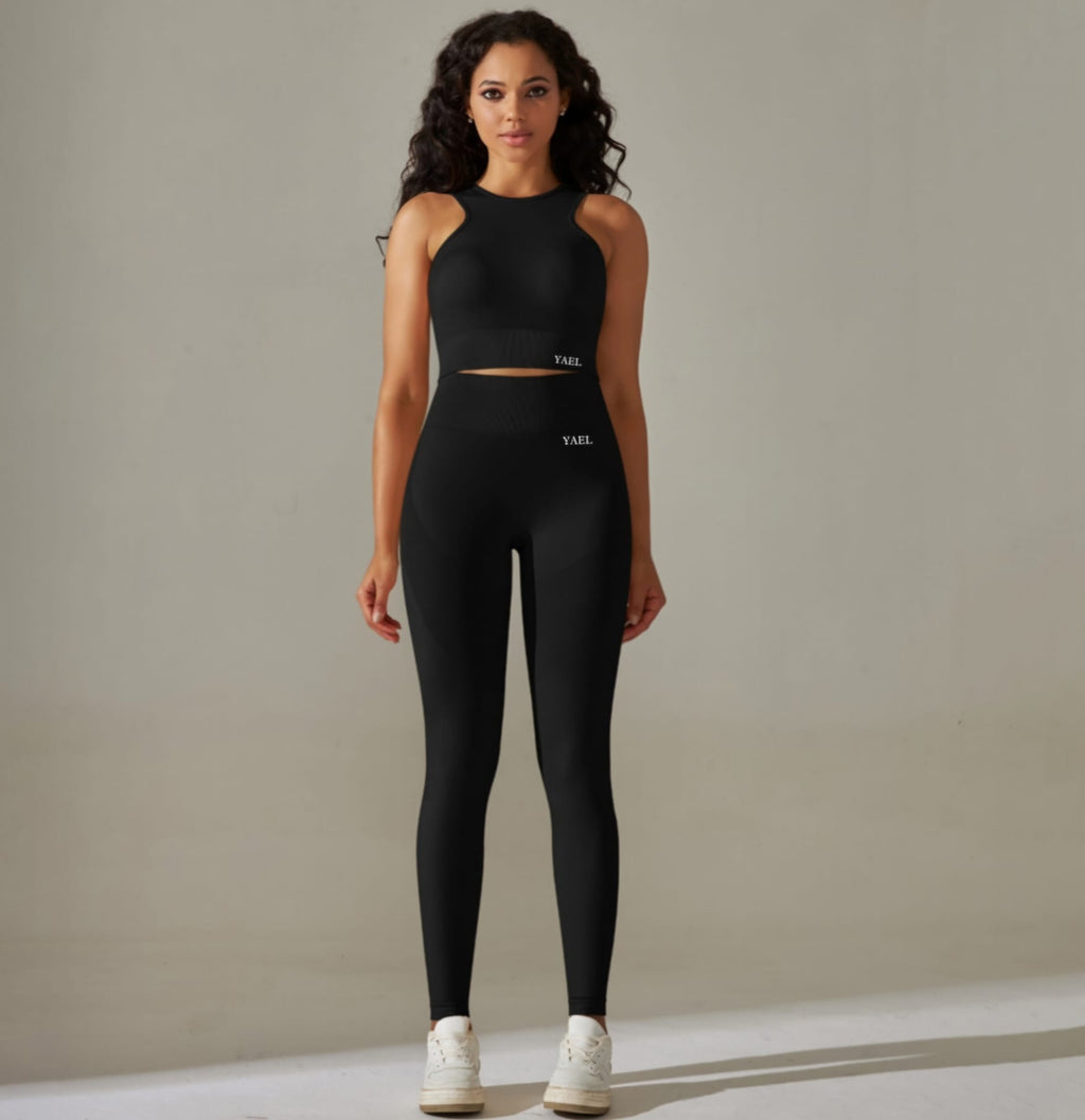 Stretch Tight Crop Top Tank Set