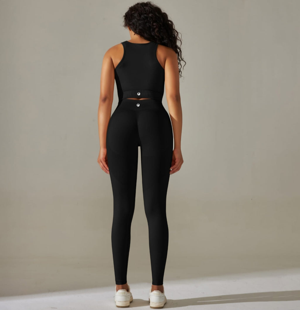 Stretch Tight Crop Top Tank Set